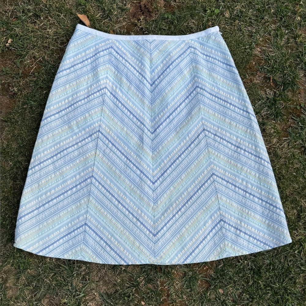 Talbots seersucker chevron mini skirt - size 10P